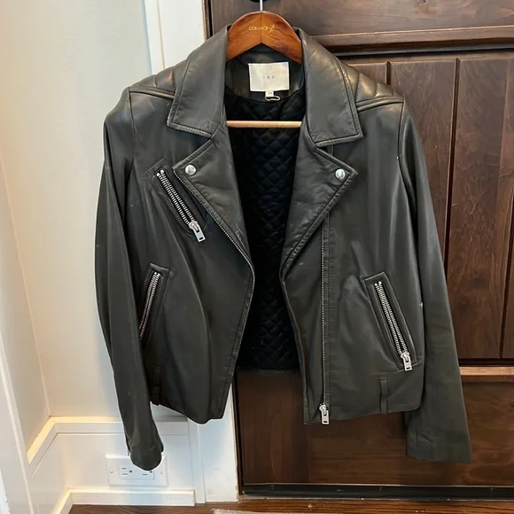 Iro Ashville Iro Han Leather Jacket Black IRO Ashville Leather